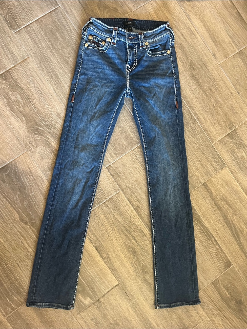True Religion Skinny Jeans in Dark Blue Wash